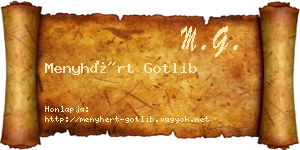 Menyhért Gotlib névjegykártya